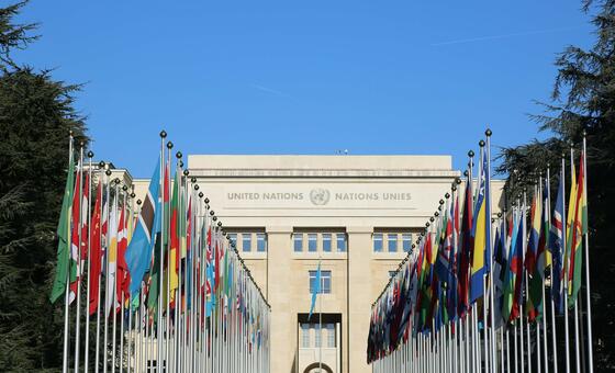 Дворец Наций в Женеве, Швейцария.